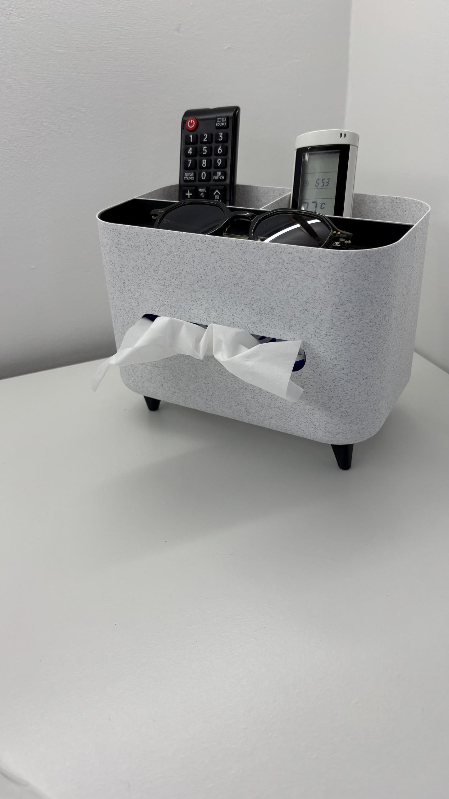 3D-gedruckter Wohnzimmer-Organizer / Fernbedienung / Taschentuchbox