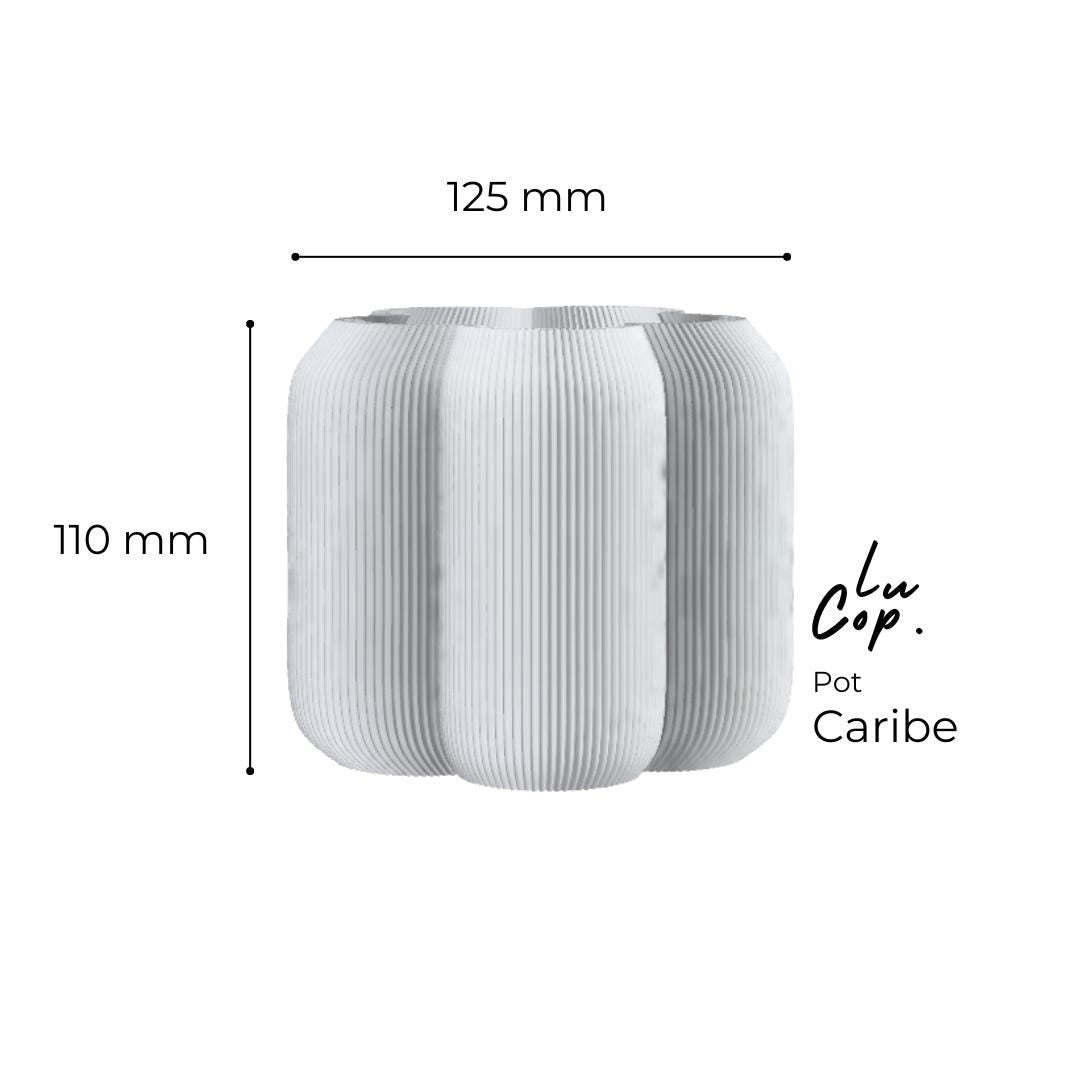 Caribe Pot - Moderne Vase / Blumentopf innen / Deko Innen / Geschenk / Büro / Schreibtischdeko