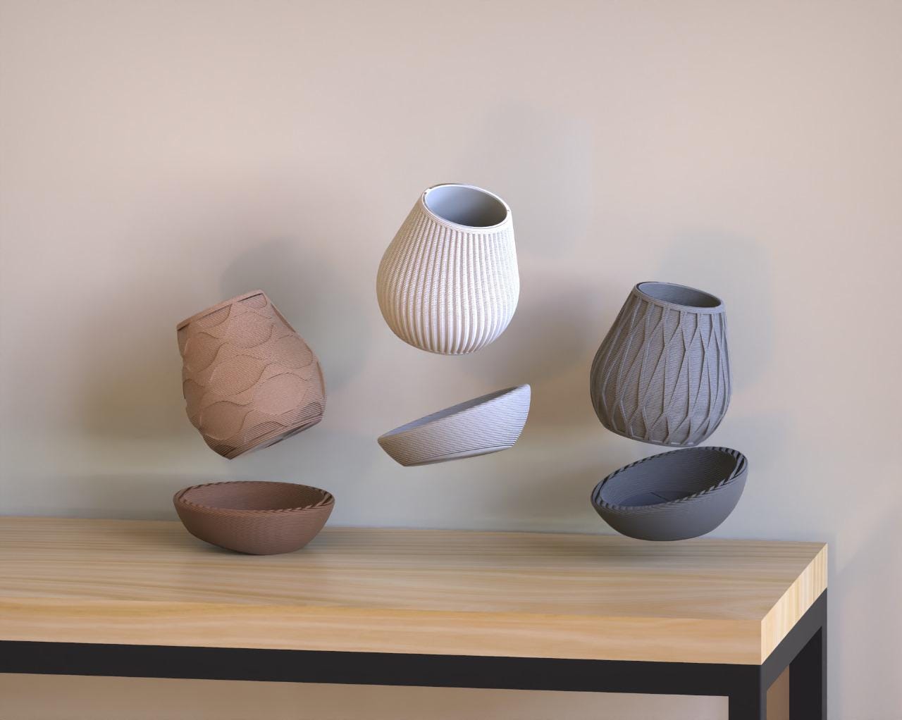 Minimal Planter 3 Moderne Sukkulenten Topf Stilvolle Schreibtisch Deko Perfektes Geschenk für Pflanzenliebhaber und minimalistische Räume