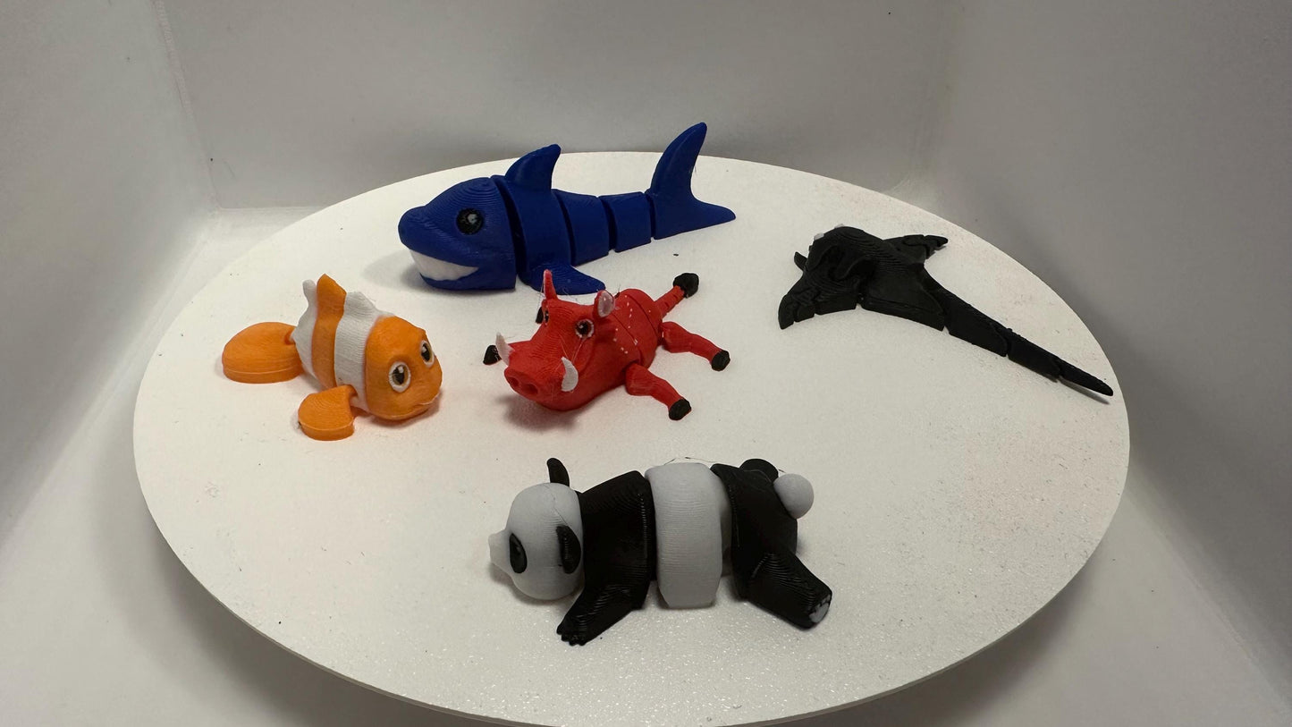 Minitiere | Gelenkige kleine Tiere | 3D Gedrucktes Fidget Spielzeug | Sensorisches Spielzeug | Ungewöhnliche Tier Geschenke | Baby-Tiere