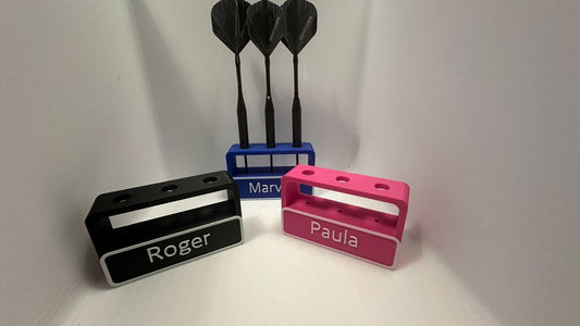 Dart Dartpfeil Halterung individualisiert mit Namen | Steeldart | E Dart | Softdart | Dartpfeil | Ständer
