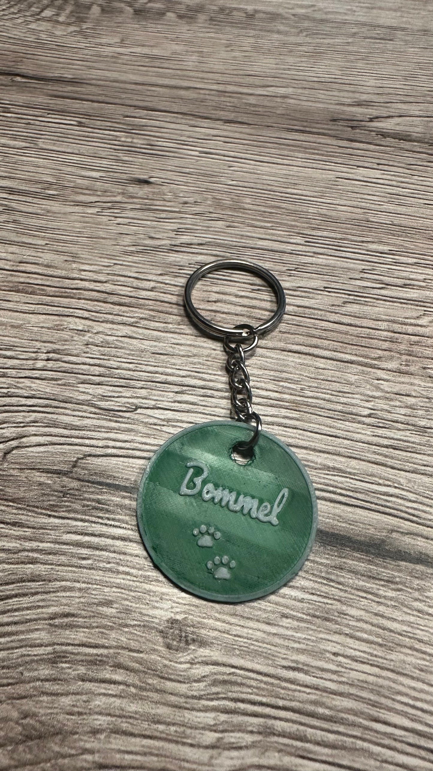 Tiermarke / Hundemarke / Katzenmarke / Schlüsselanhänger "Rund" mit Gravur