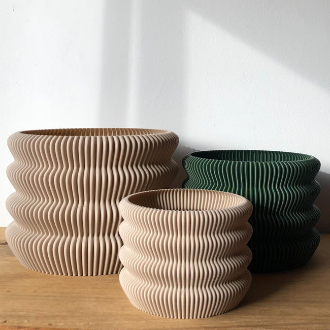 Capri Pot • 3D Druck • Individuell gestaltbar in 5 Größen • Übertopf