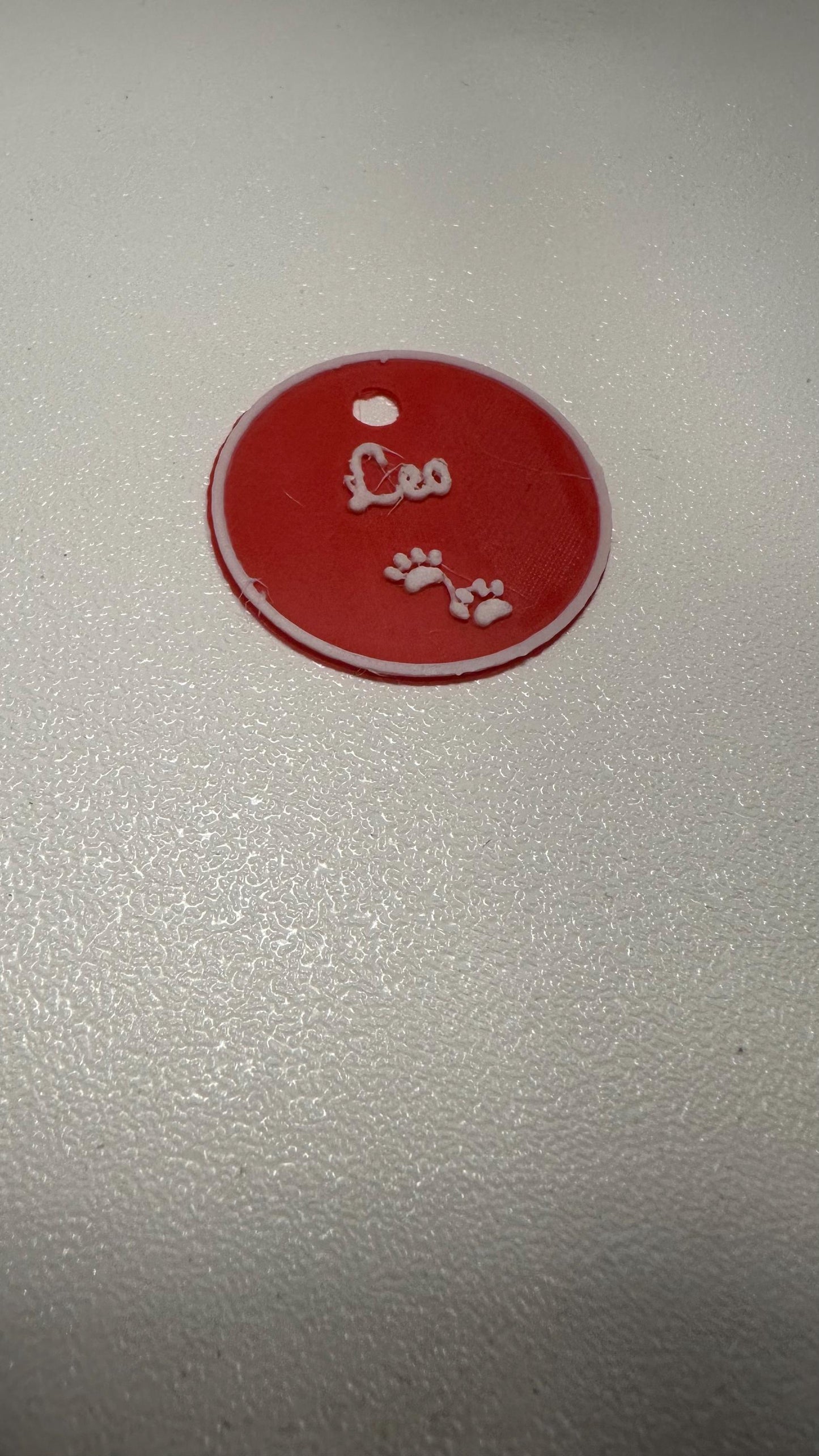 Tiermarke / Hundemarke / Katzenmarke / Schlüsselanhänger "Rund" mit Gravur