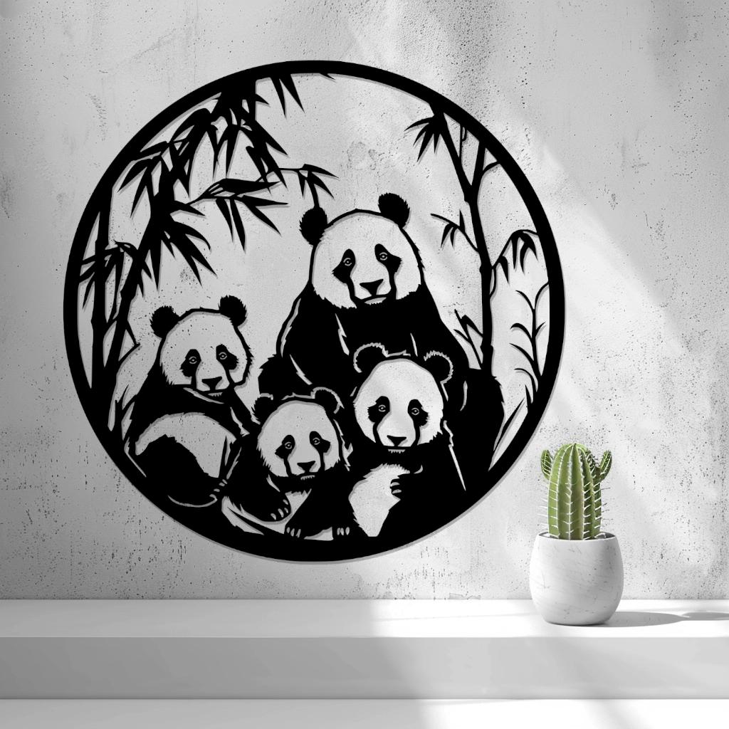2d Wanddeko Pandabär / Wall Art