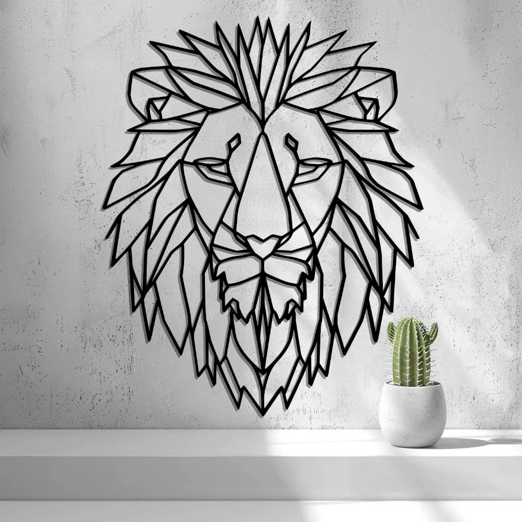 2d Wanddeko Löwe / Lion / Wall Art