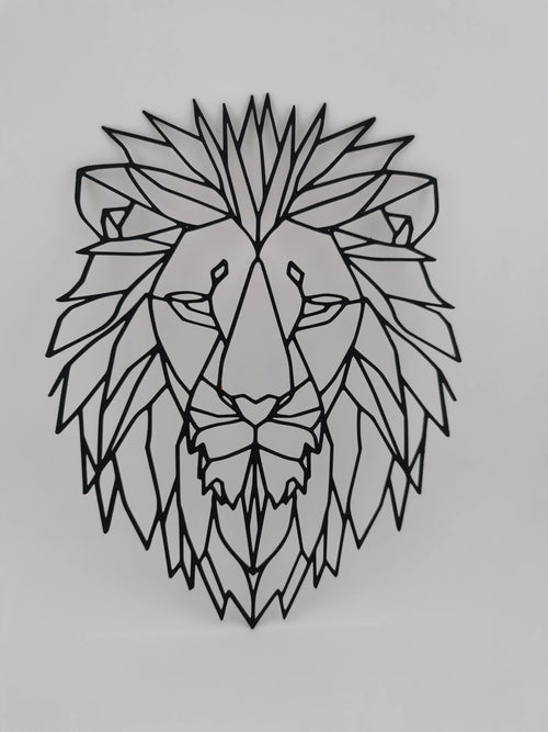 2d Wanddeko Löwe / Lion / Wall Art