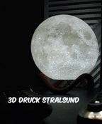 Mond Tischlampe mit geschwungenem Sockel / stilvoll / modern / Schlaflicht